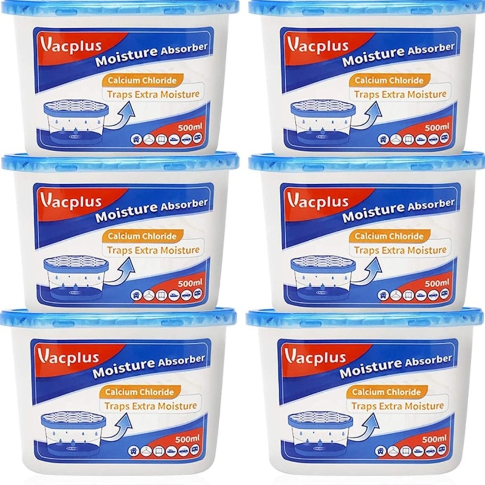 Vacplus Moisture Absorbers Fragrance -Free 12 Pack, 500ml  Humidity Absorber .